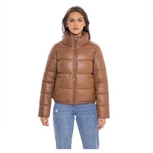 SEB faux leather bomber jacket XL